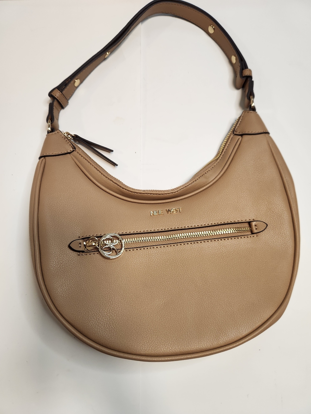Nine West Taupe Crescent Shoulder Bag